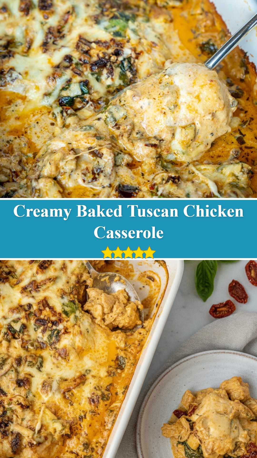 Baked Tuscan Chicken Casserole