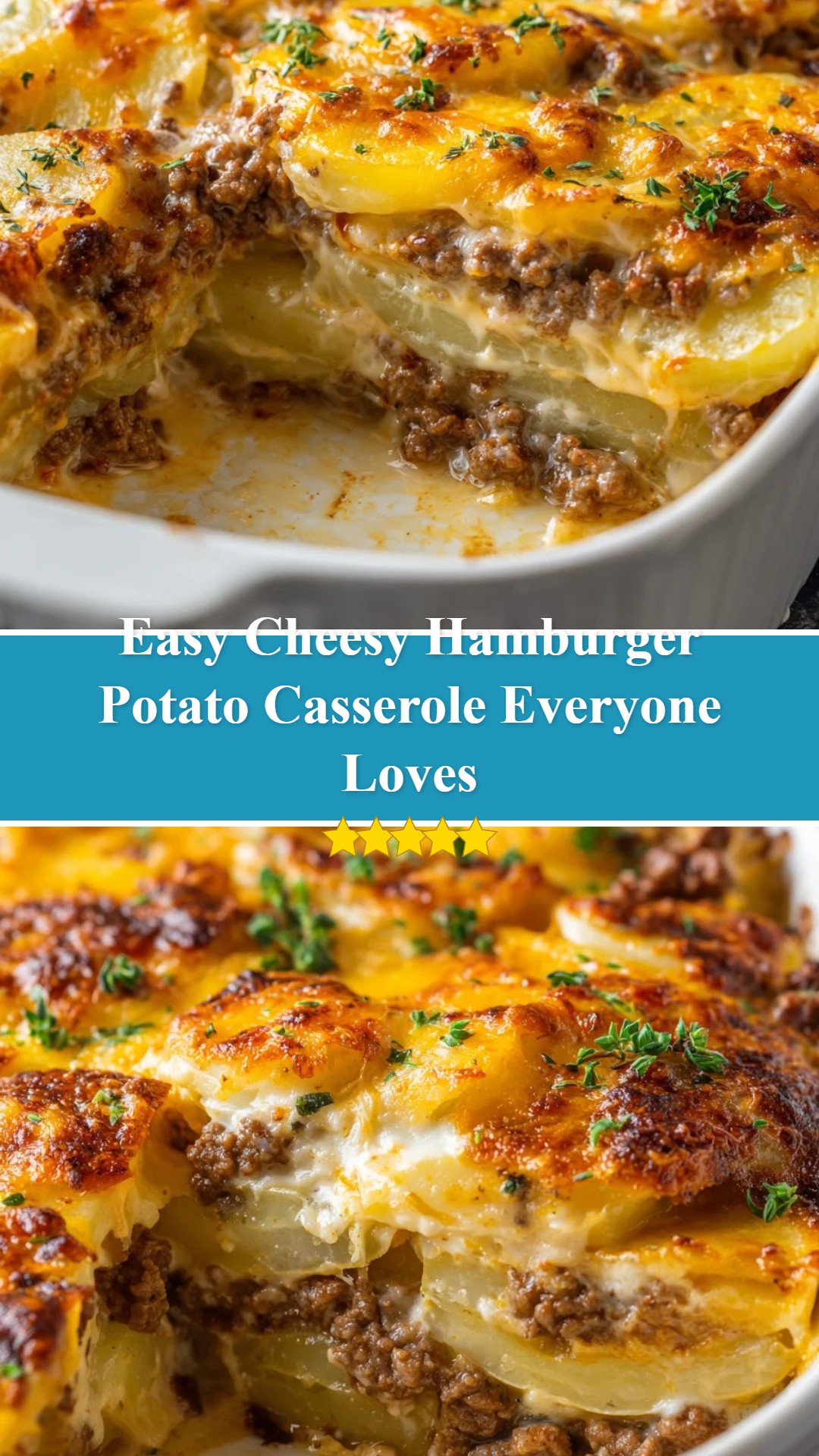 Cheesy Hamburger Potato Casserole