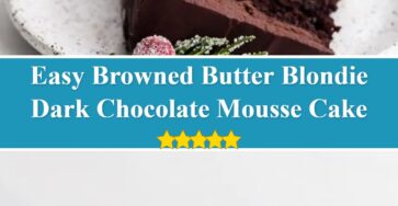 Dark Chocolate Mousse Cake - Browned Butter Blondie