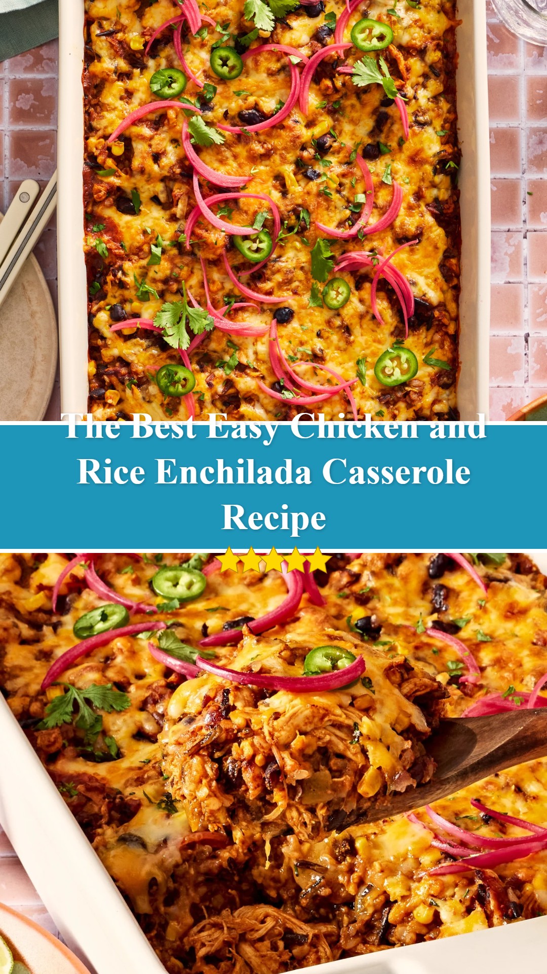 Easy Chicken and Rice Enchilada Casserole