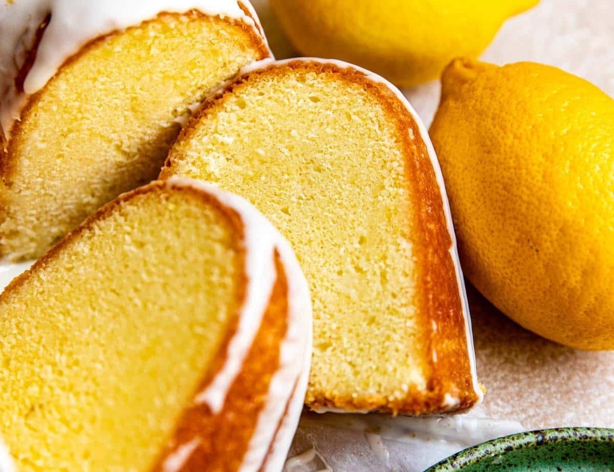 Moist Lemon Pound Cake suggested serving
